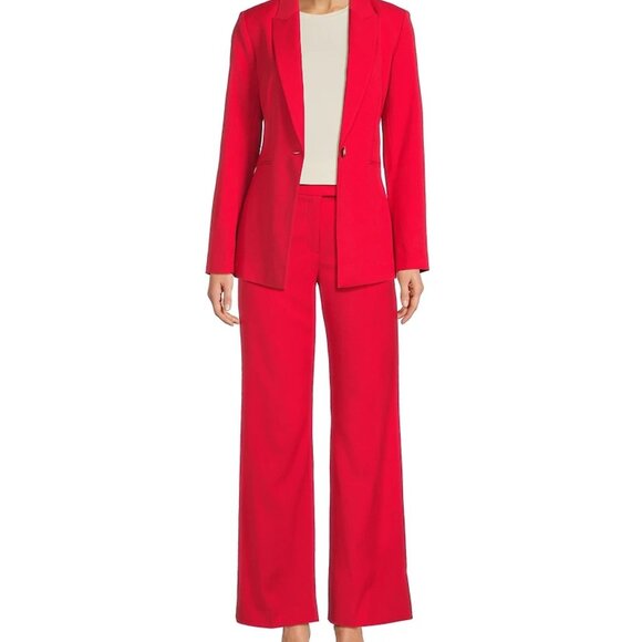 Alex Marie crimson red NWT Cori two piece Satin Merry Everything pant suit 14 - Picture 1 of 14